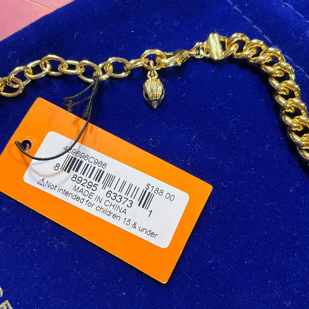 NWT$188 Kurt Geiger LONDON Pave Eagle Rainbow Rhinestone Necklace - Picture 4 of 6